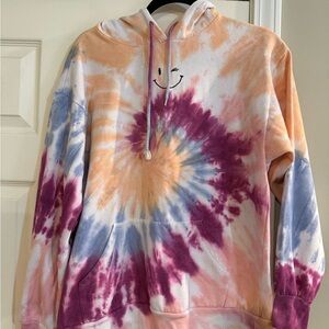 Tie-Dye Smiley Face Hoodie